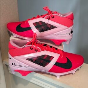 Nike Alpha Menace 4 Pro NRG Racer Pink Football Cleats HJ4568-600 Mens Size 13